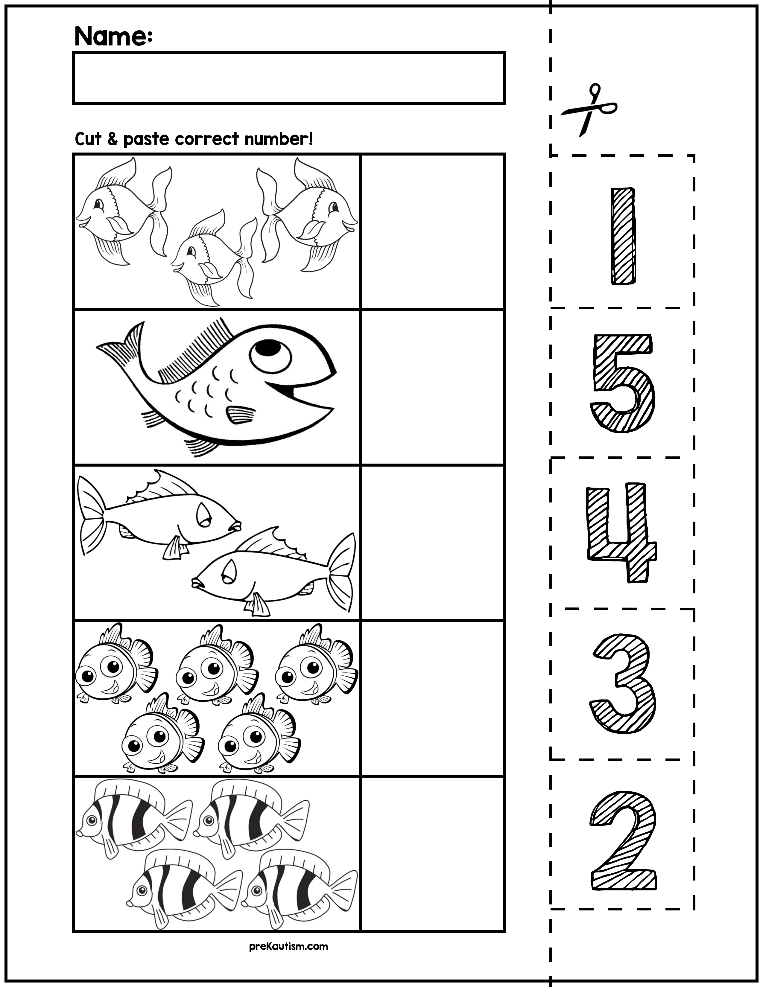 30 Count And Match Worksheets Kindergarten Easy