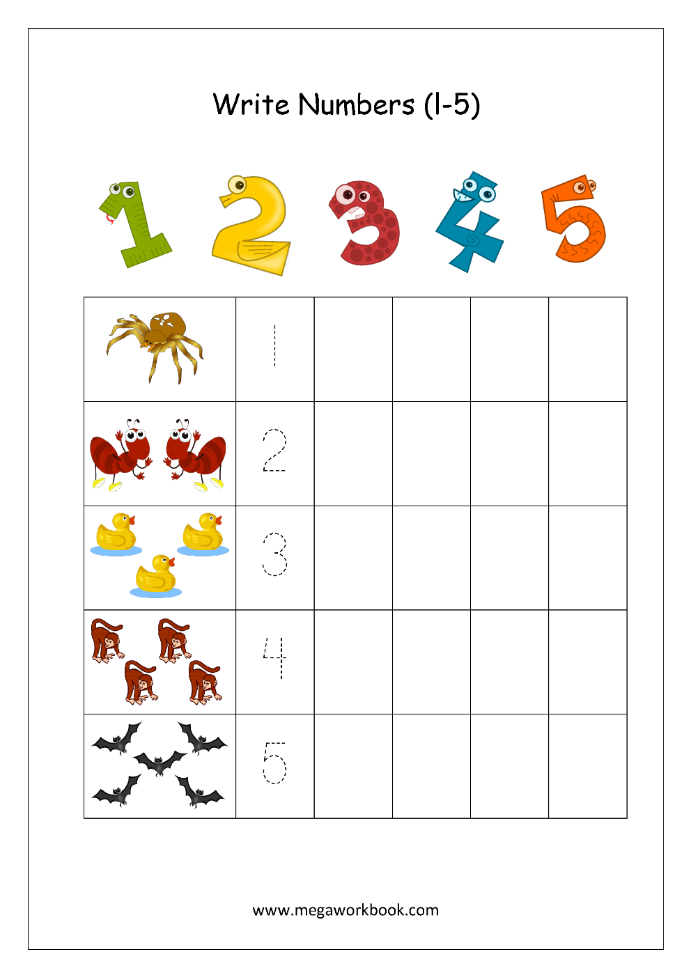 30 Count And Write Worksheets Kindergarten Printable