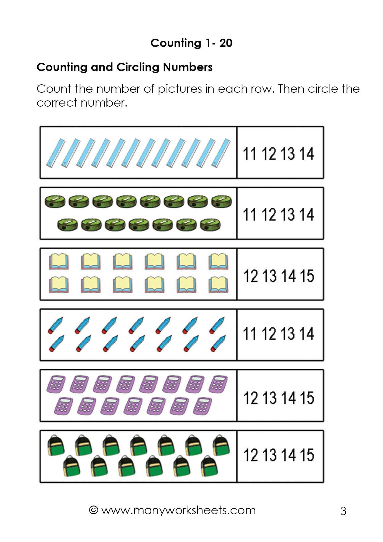 30 Count And Write Worksheets Kindergarten Printable