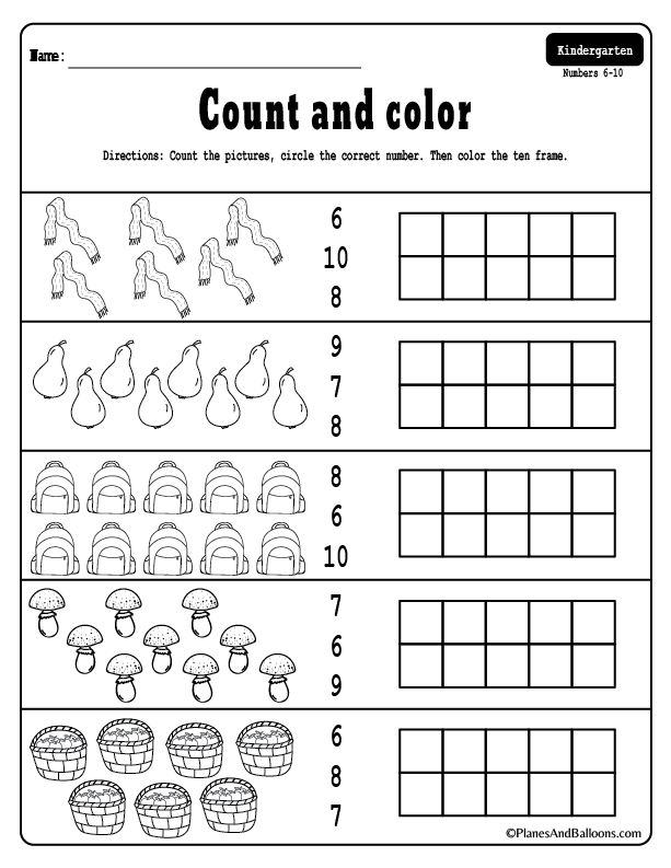 30 Count And Write Worksheets Kindergarten Printable