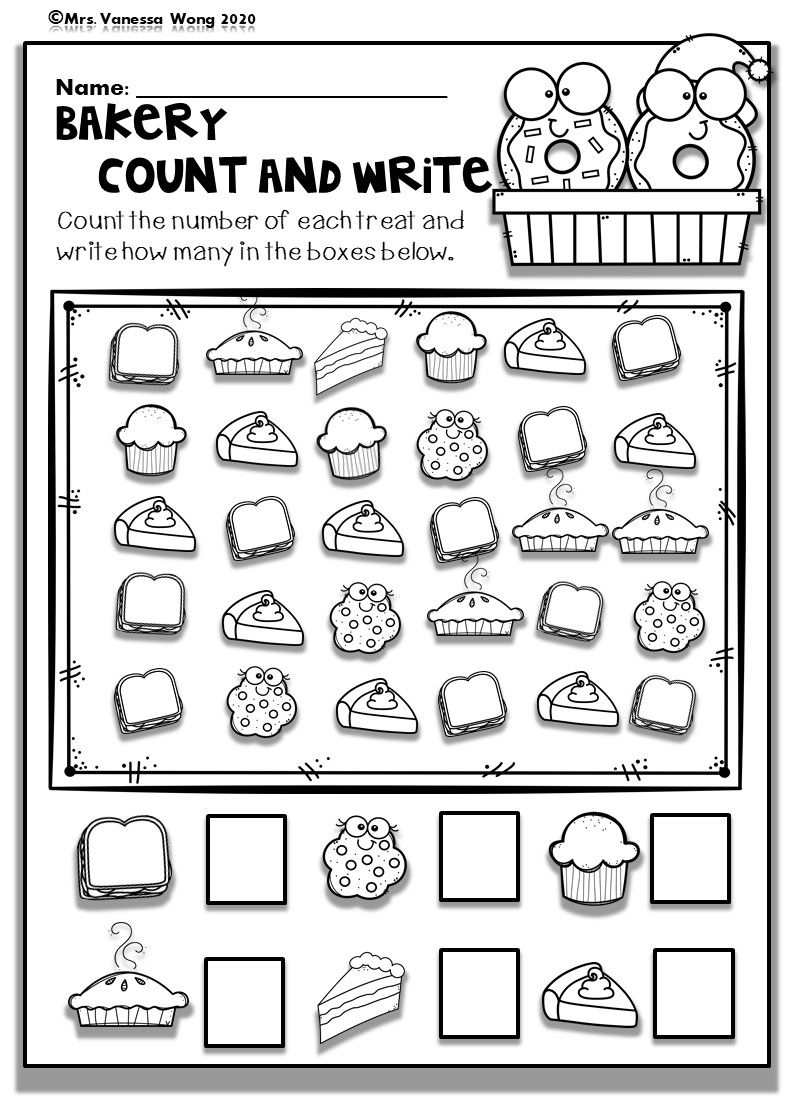 30 Count And Write Worksheets Kindergarten Printable