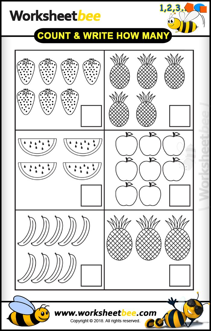 30 Count And Write Worksheets Kindergarten Printable