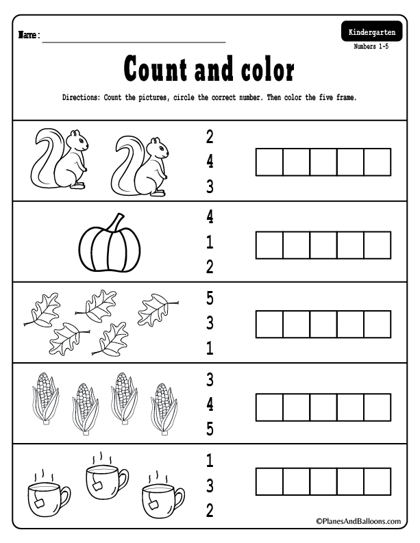 30 Count And Write Worksheets Kindergarten Printable