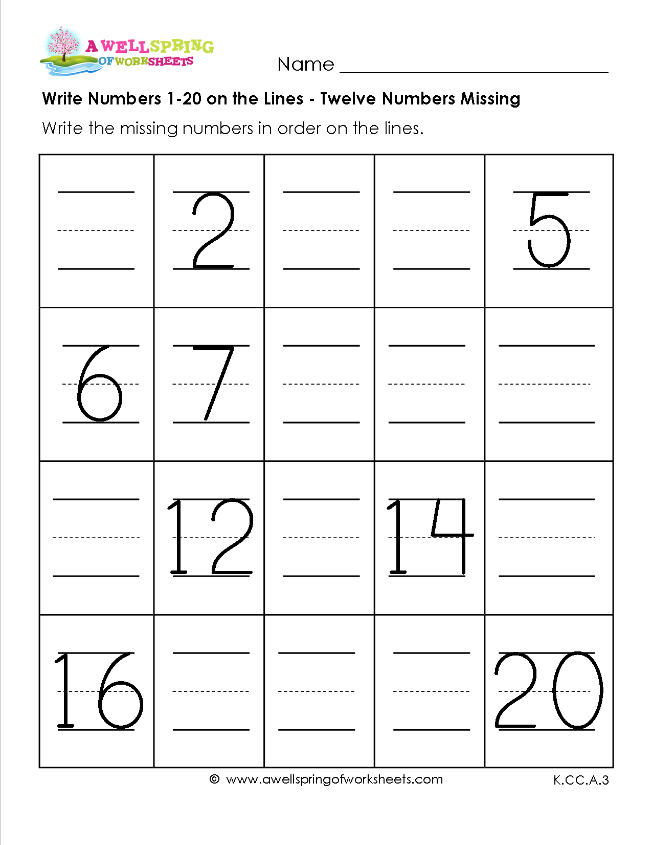 30 Count And Write Worksheets Kindergarten Printable