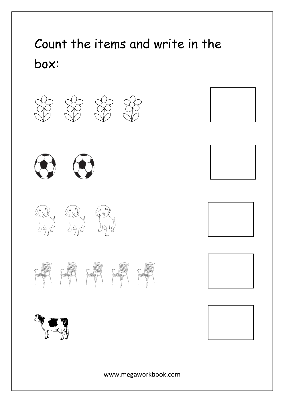 30 Count And Write Worksheets Kindergarten Printable