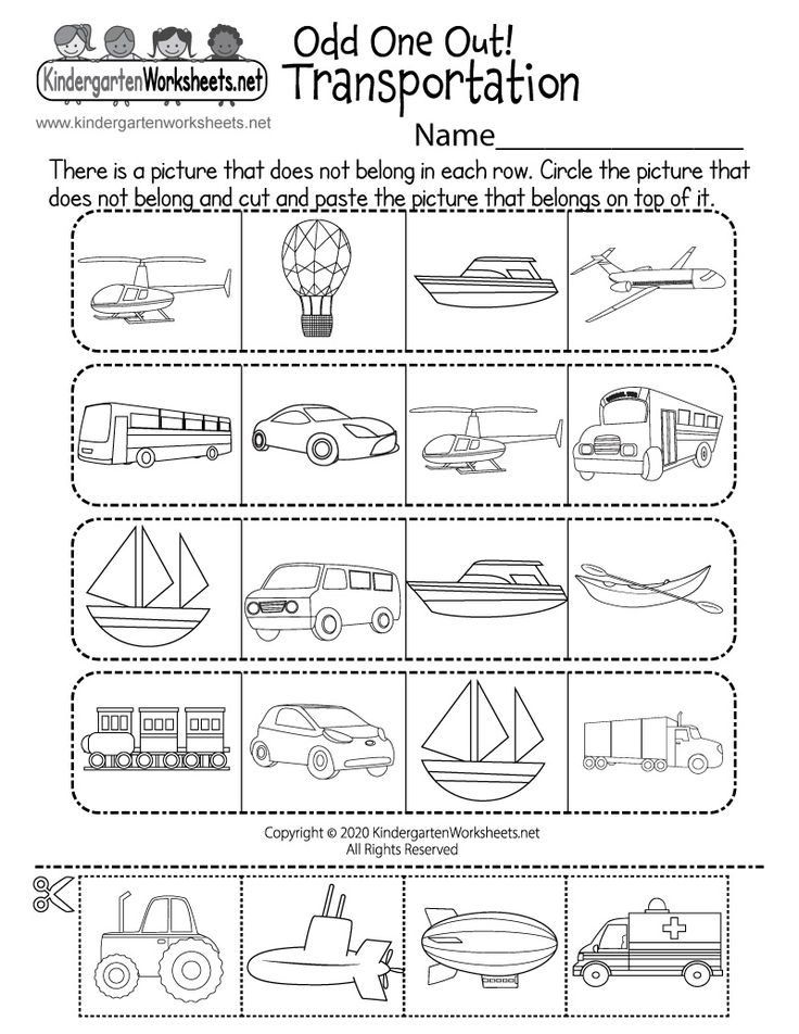 30 Cut And Paste Worksheets Transport