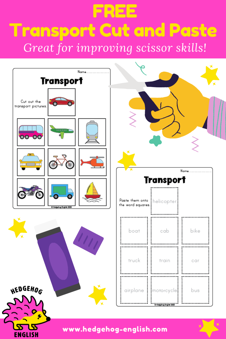 30 Cut And Paste Worksheets Transport