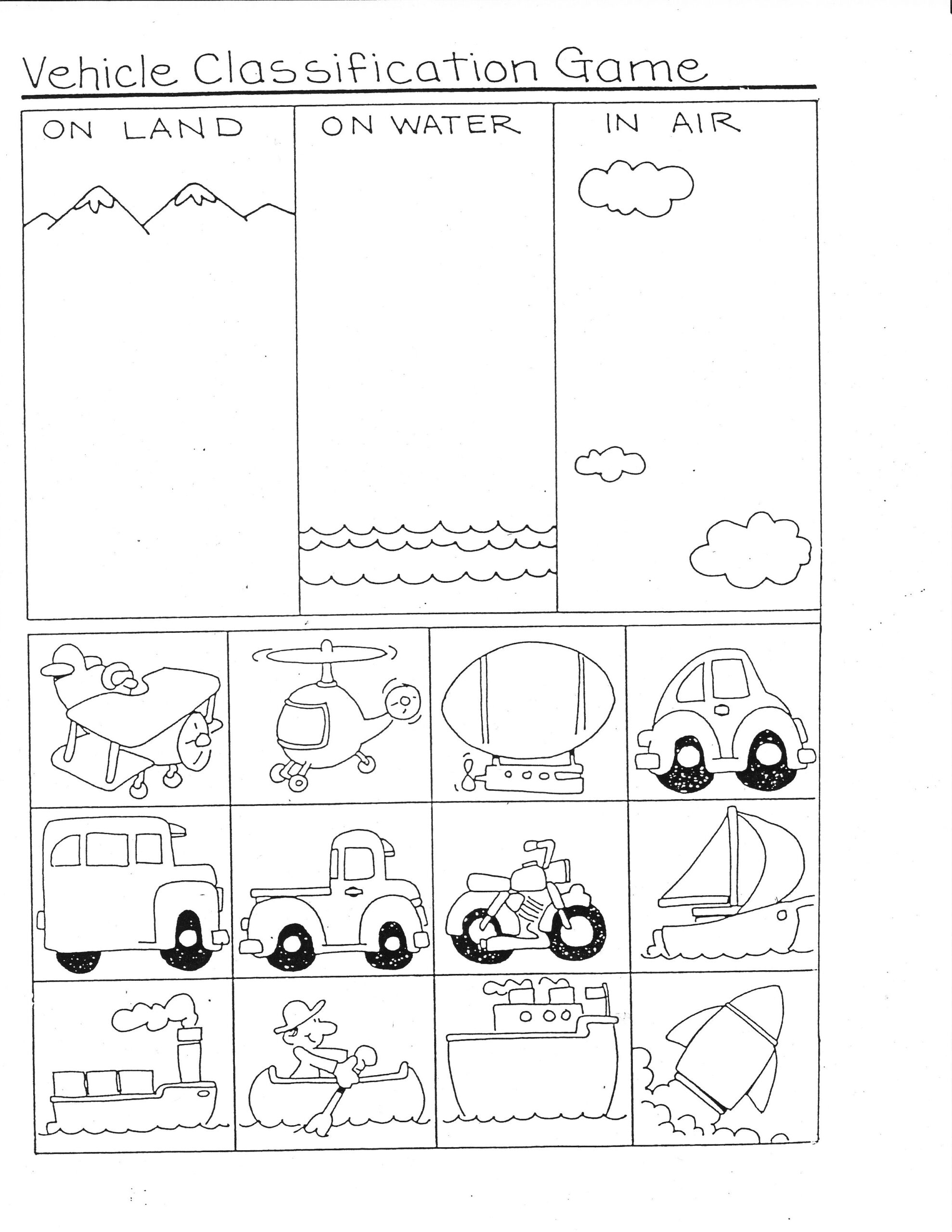 30 Cut And Paste Worksheets Transport