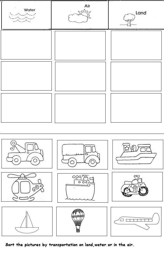 30 Cut And Paste Worksheets Transport