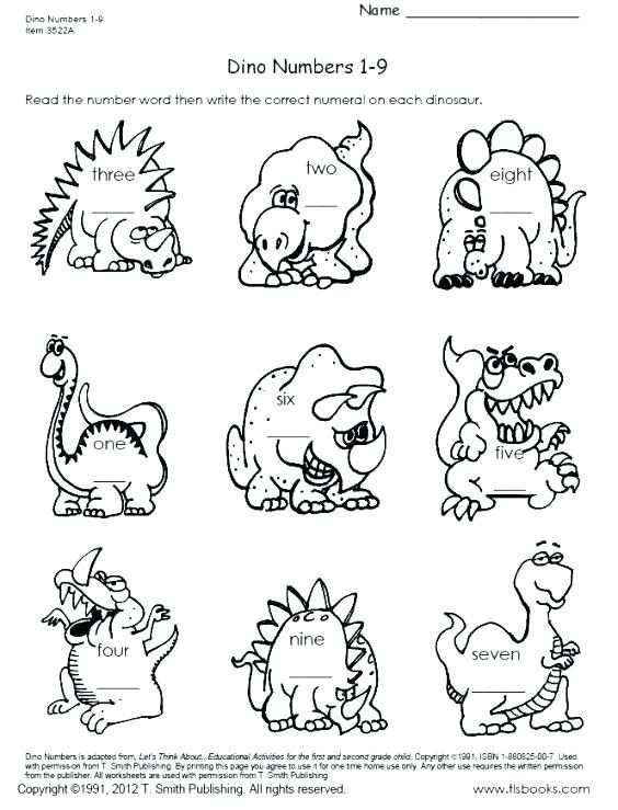 30 Dinosaurs Worksheets For Kindergarten