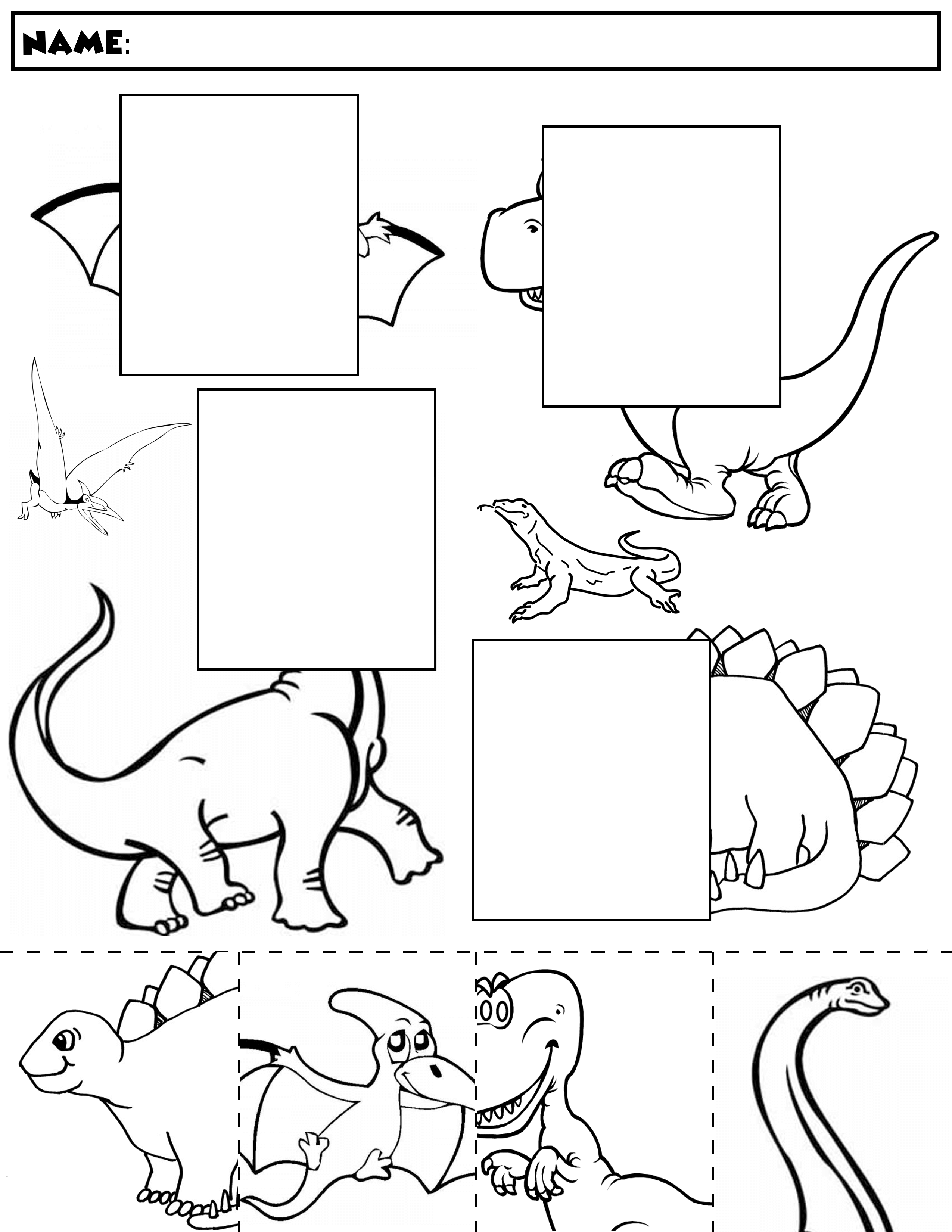 30 Dinosaurs Worksheets For Kindergarten