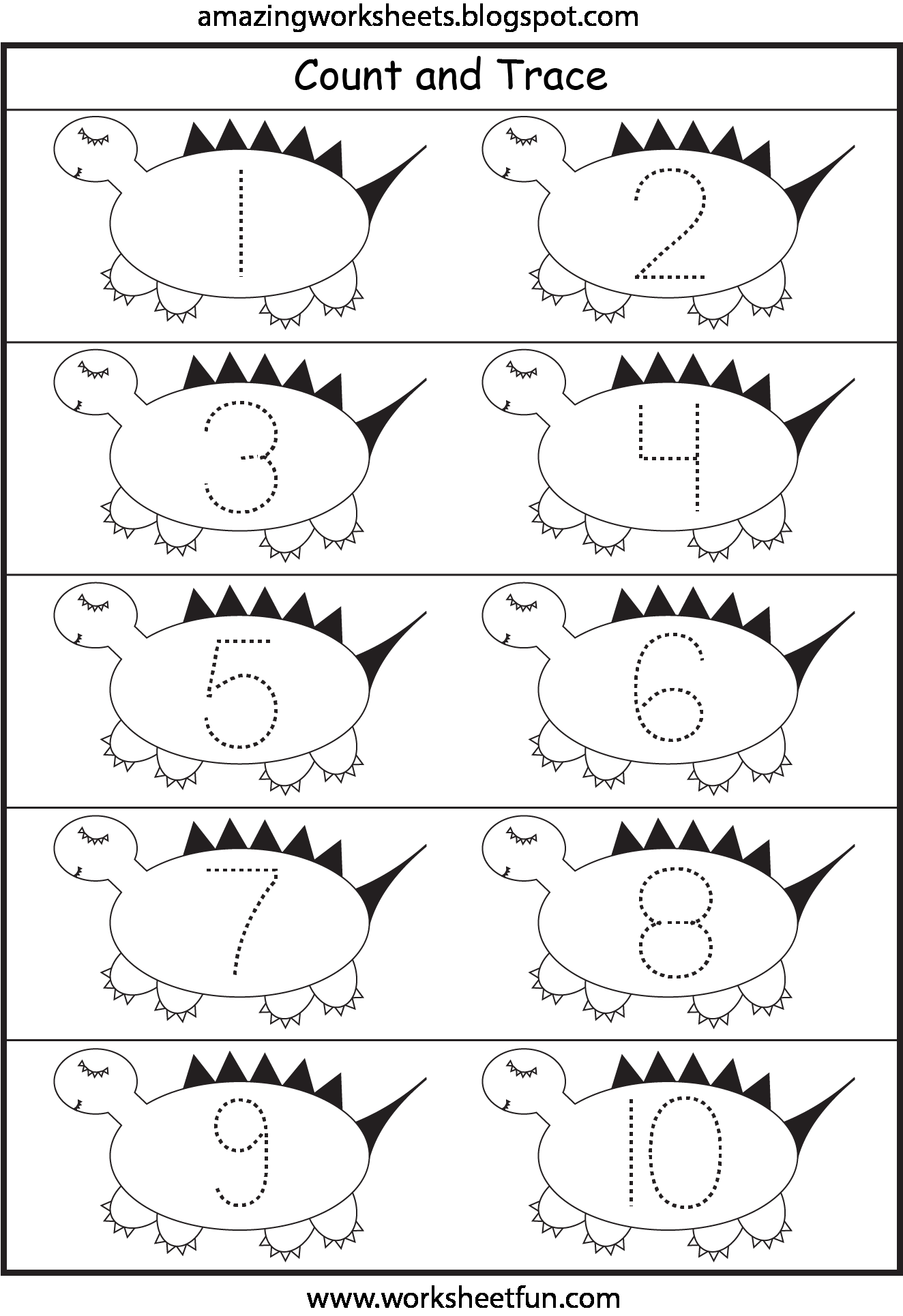 30 Dinosaurs Worksheets For Kindergarten