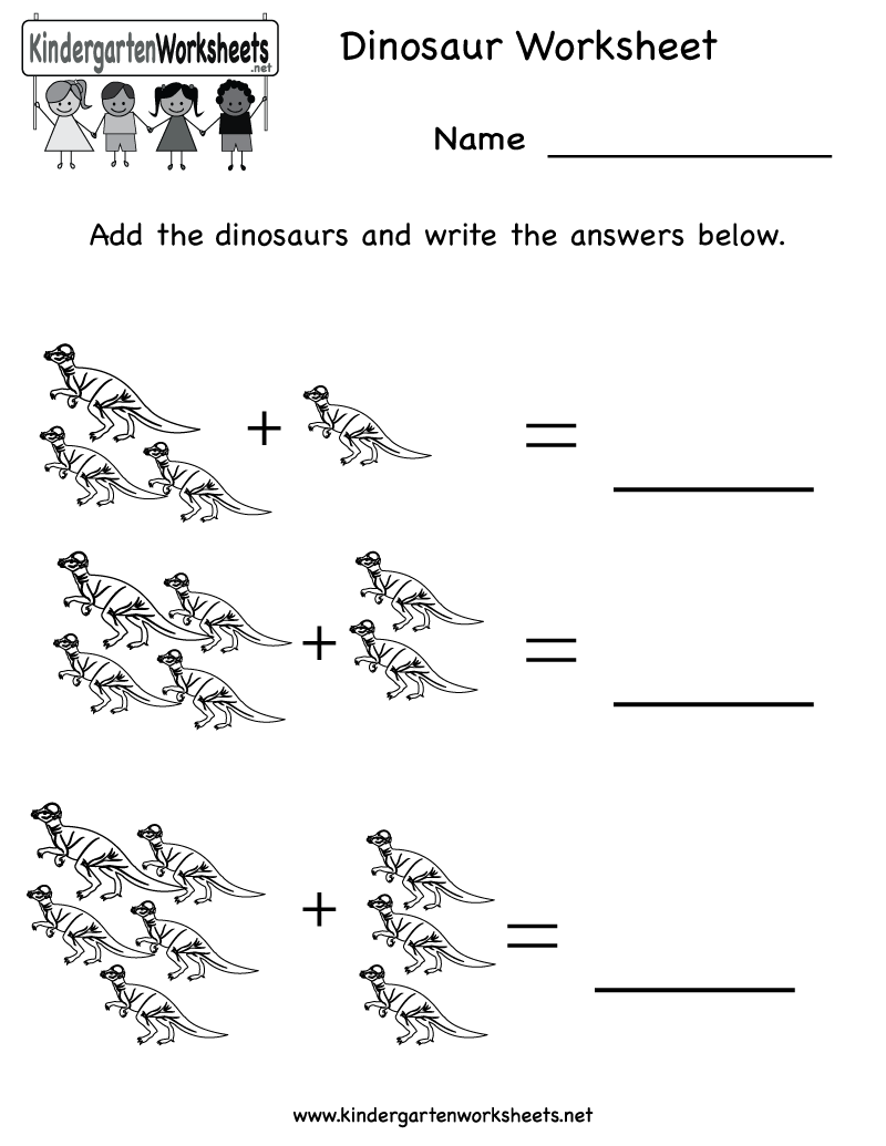 30 Dinosaurs Worksheets For Kindergarten