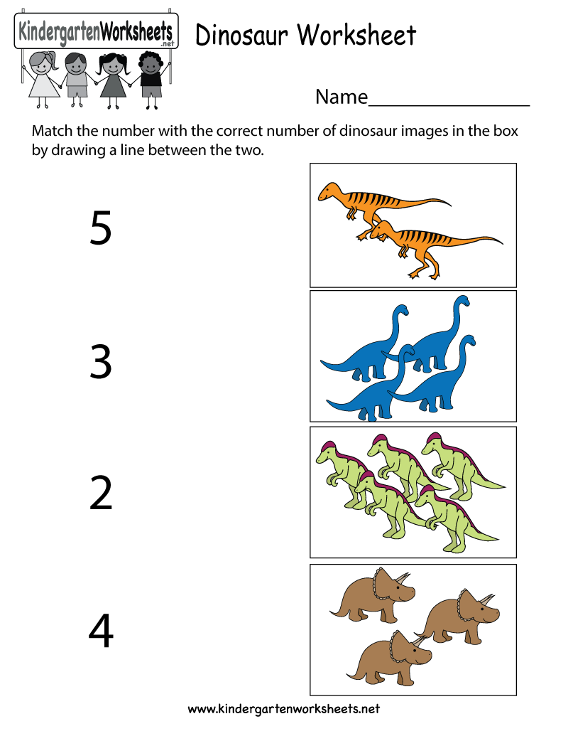 30 Dinosaurs Worksheets For Kindergarten