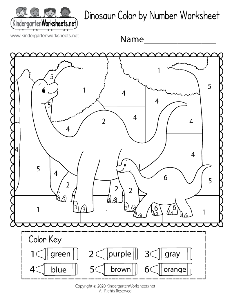 30 Dinosaurs Worksheets For Kindergarten