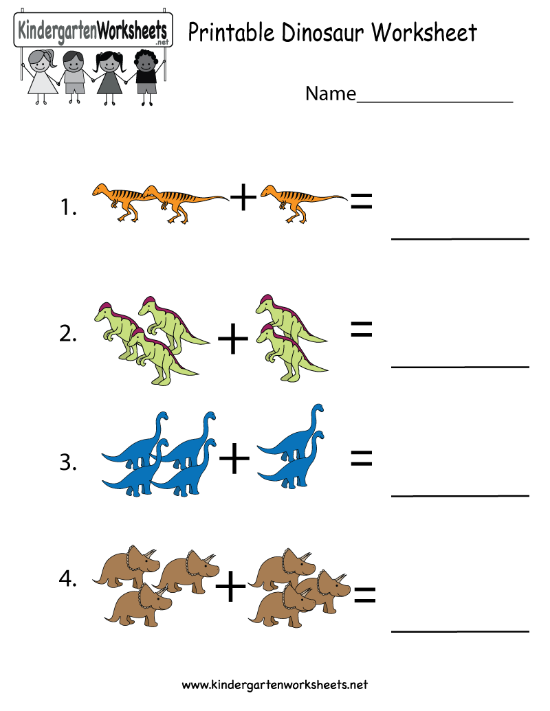 30 Dinosaurs Worksheets For Kindergarten