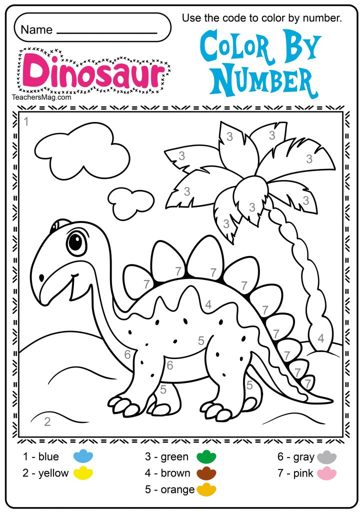 30 Dinosaurs Worksheets For Kindergarten