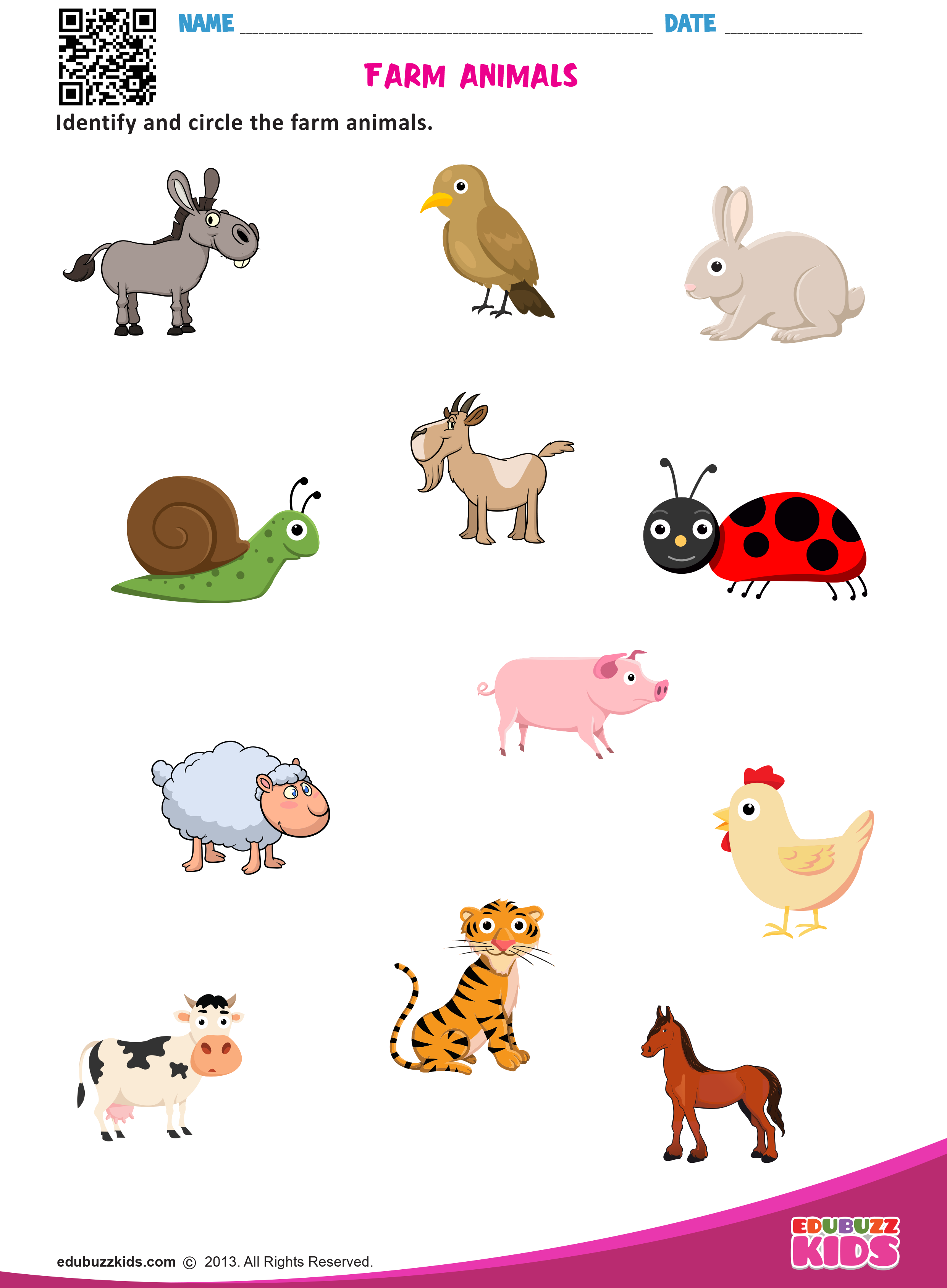 30 Domestic Animals Worksheets For Kindergarten