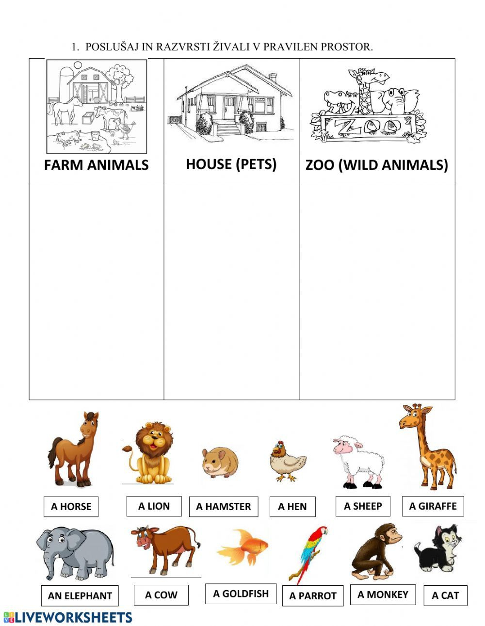 30 Domestic Animals Worksheets For Kindergarten