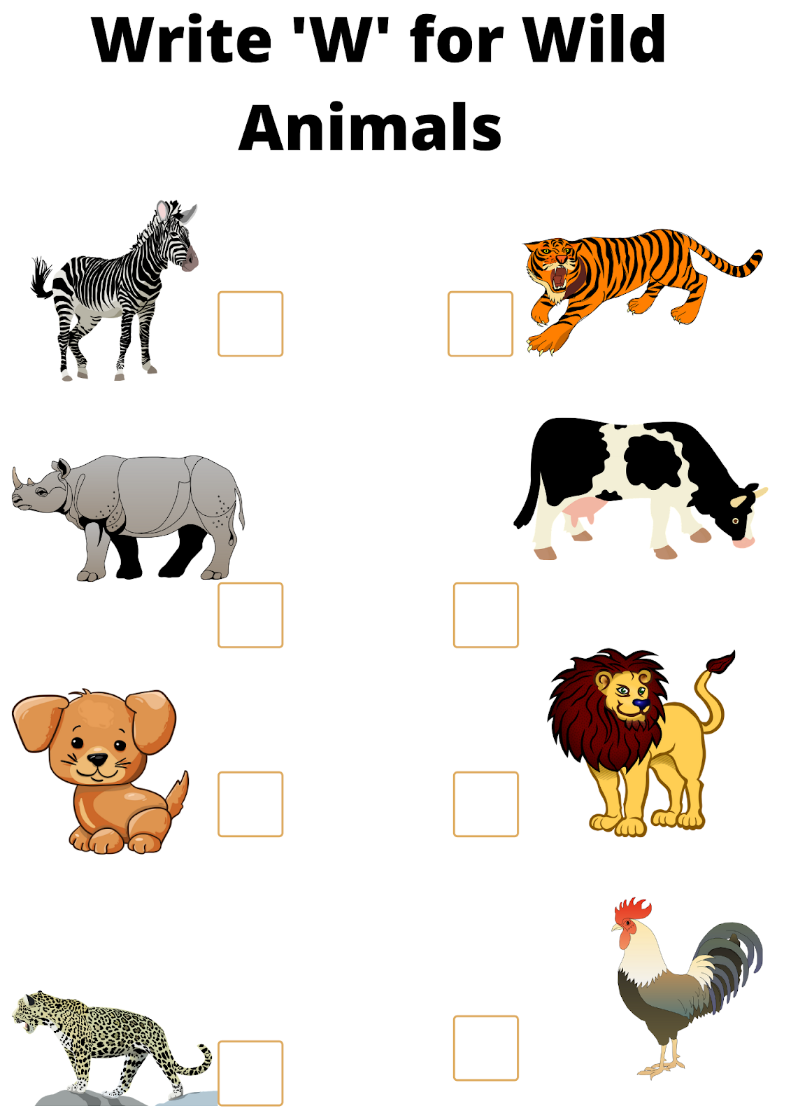 30 Domestic Animals Worksheets For Kindergarten