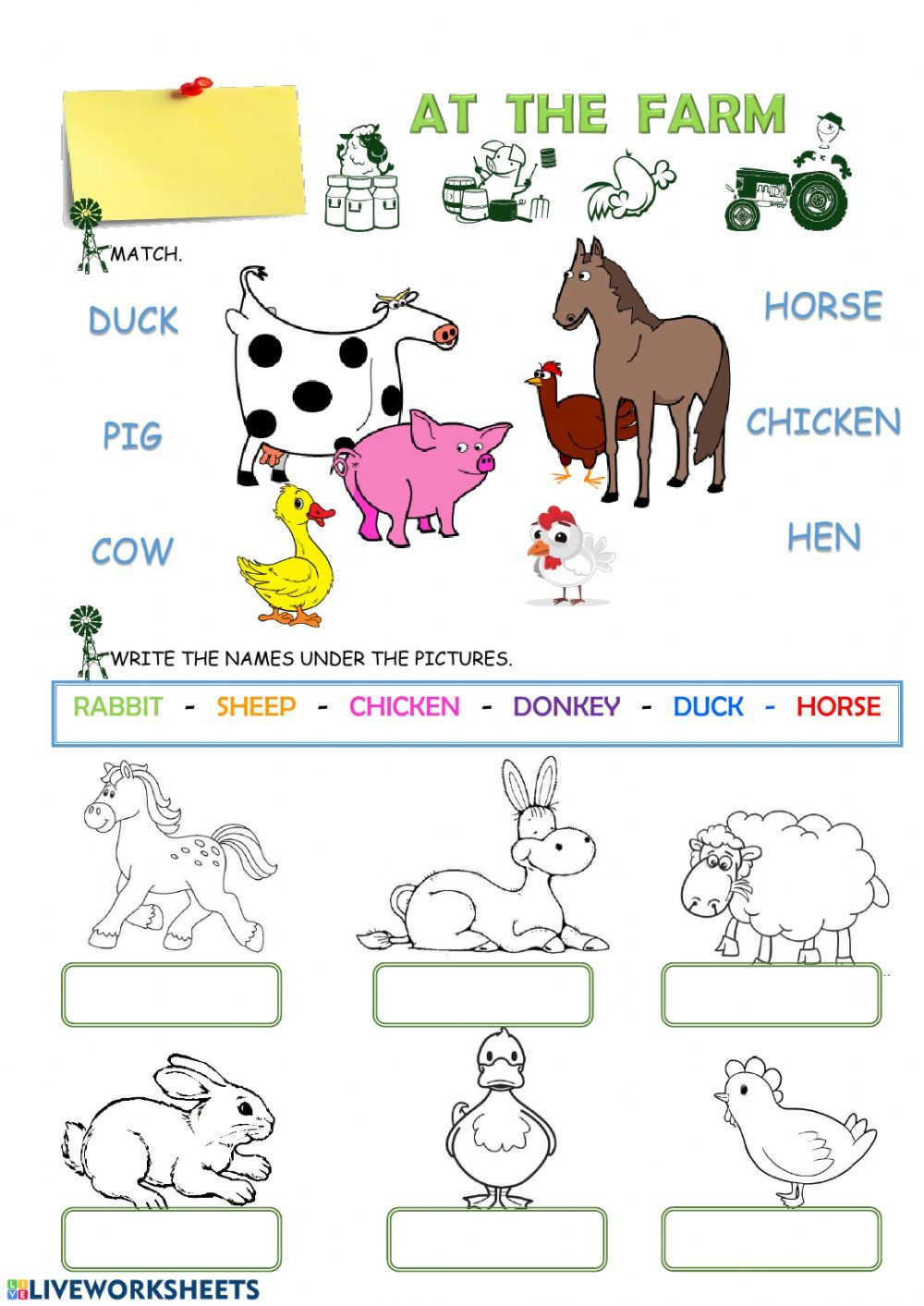 30 Domestic Animals Worksheets For Kindergarten