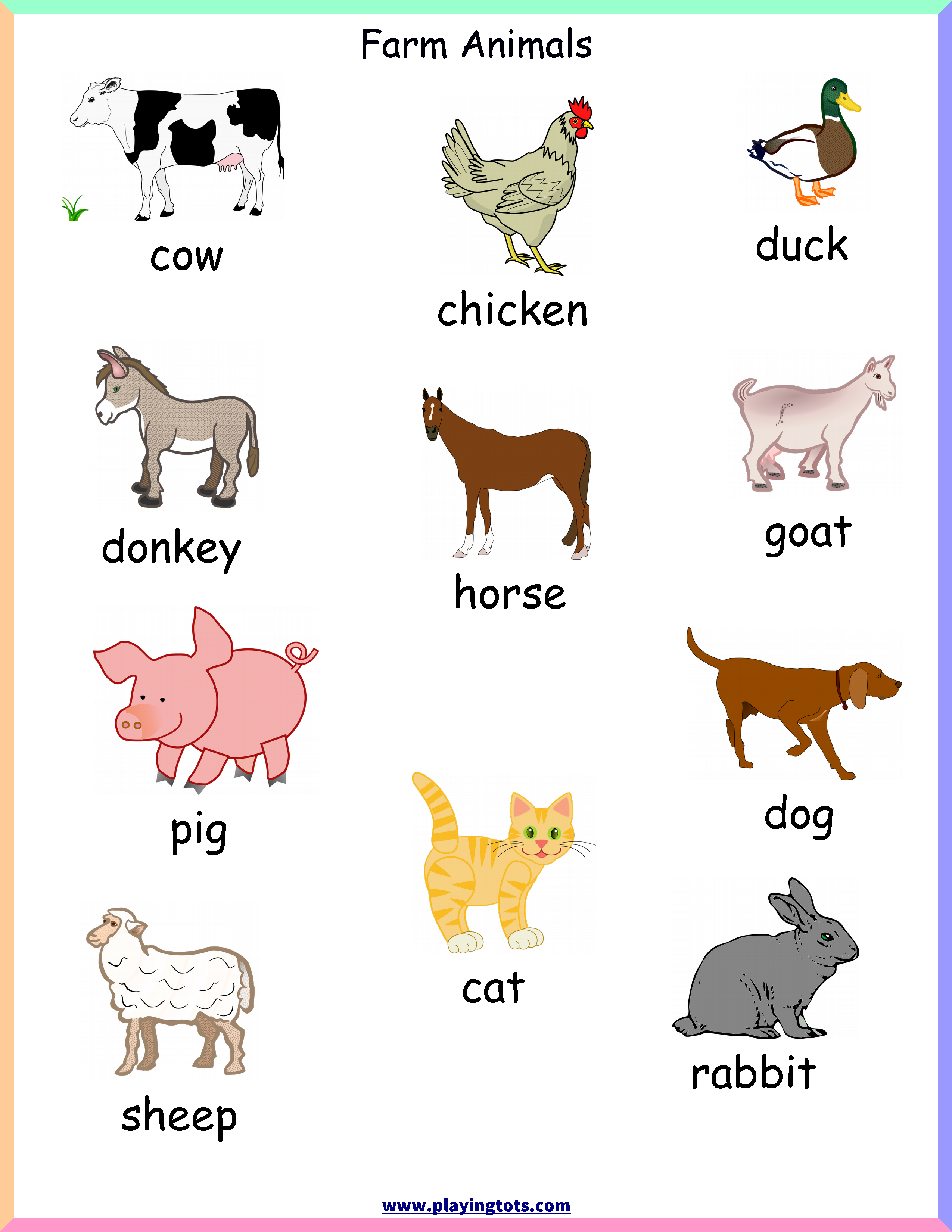 30 Domestic Animals Worksheets For Kindergarten