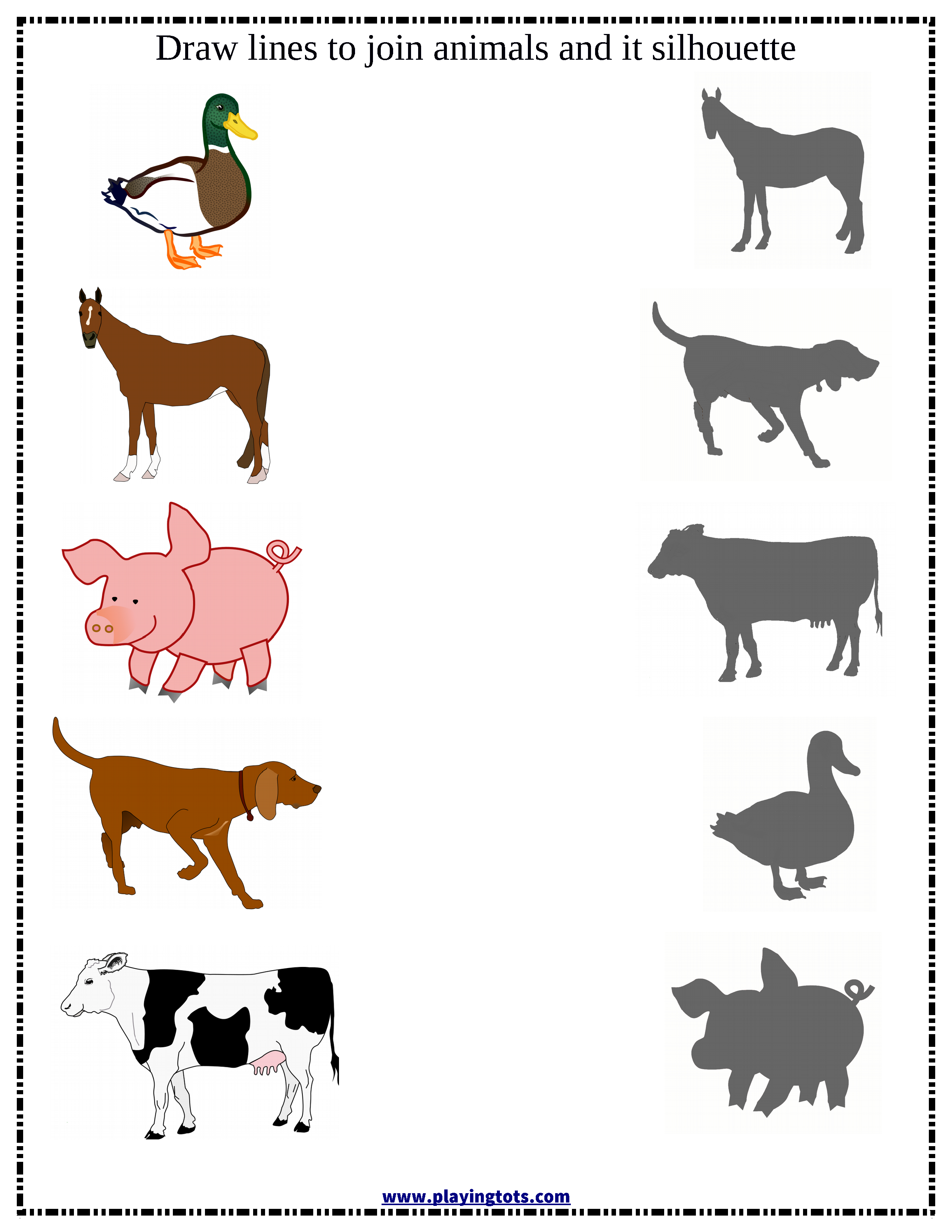 30 Domestic Animals Worksheets For Kindergarten