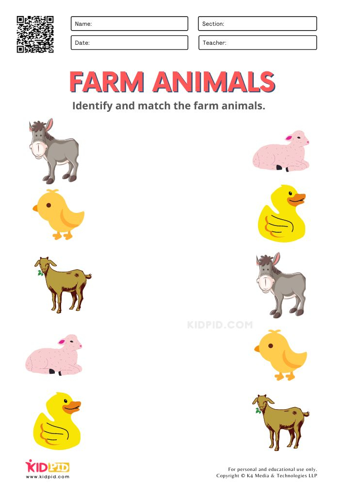 30 Domestic Animals Worksheets For Kindergarten