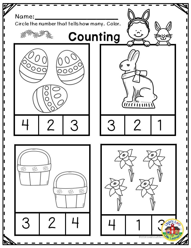 30 Easter Worksheets Preschool Math