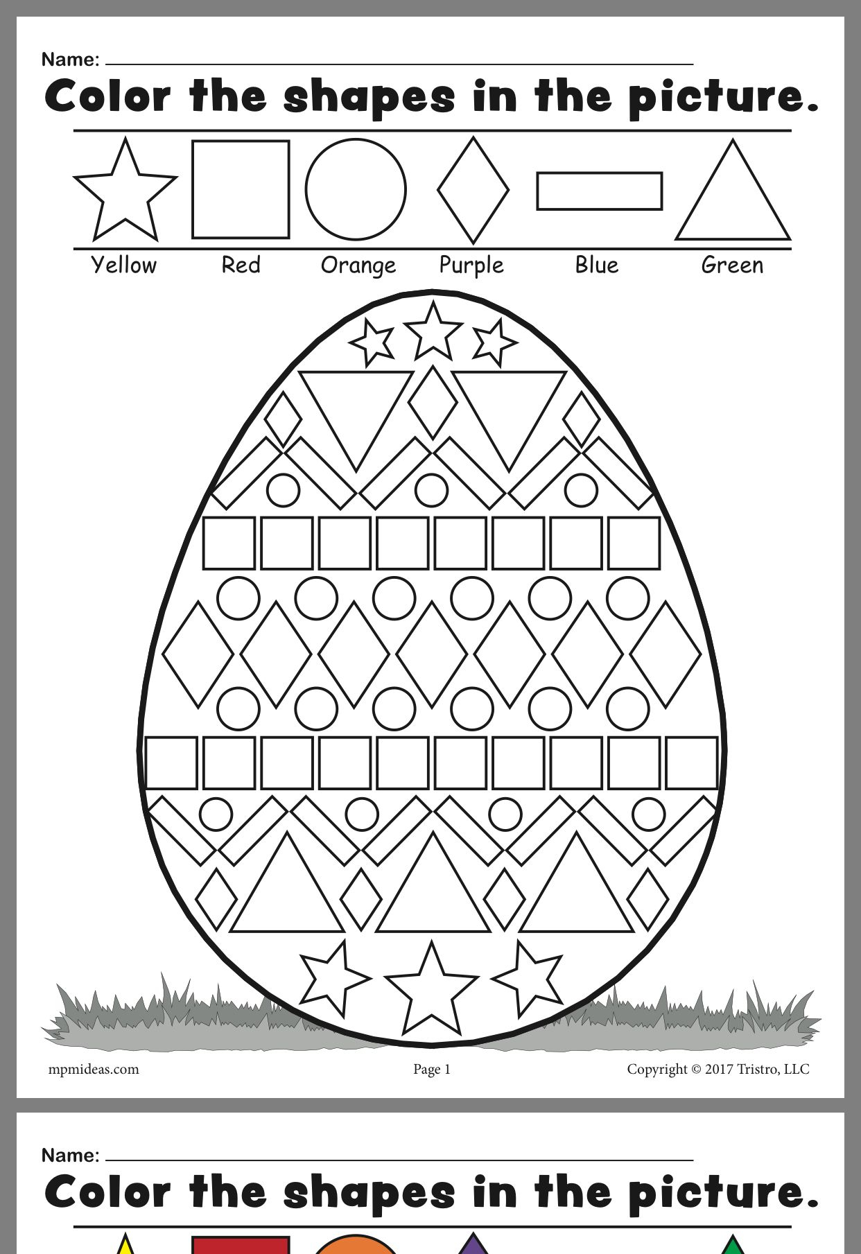 30 Easter Worksheets Preschool Math