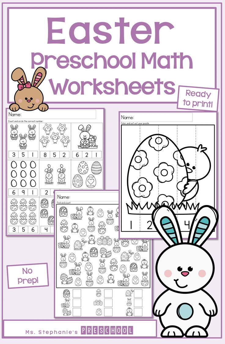 30 Easter Worksheets Preschool Math