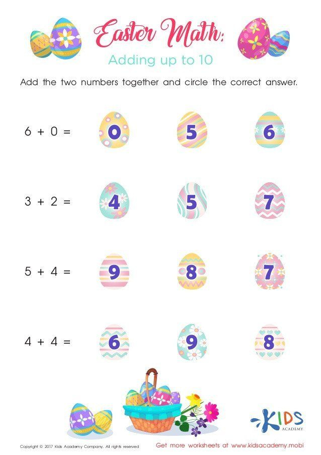 30 Easter Worksheets Preschool Math