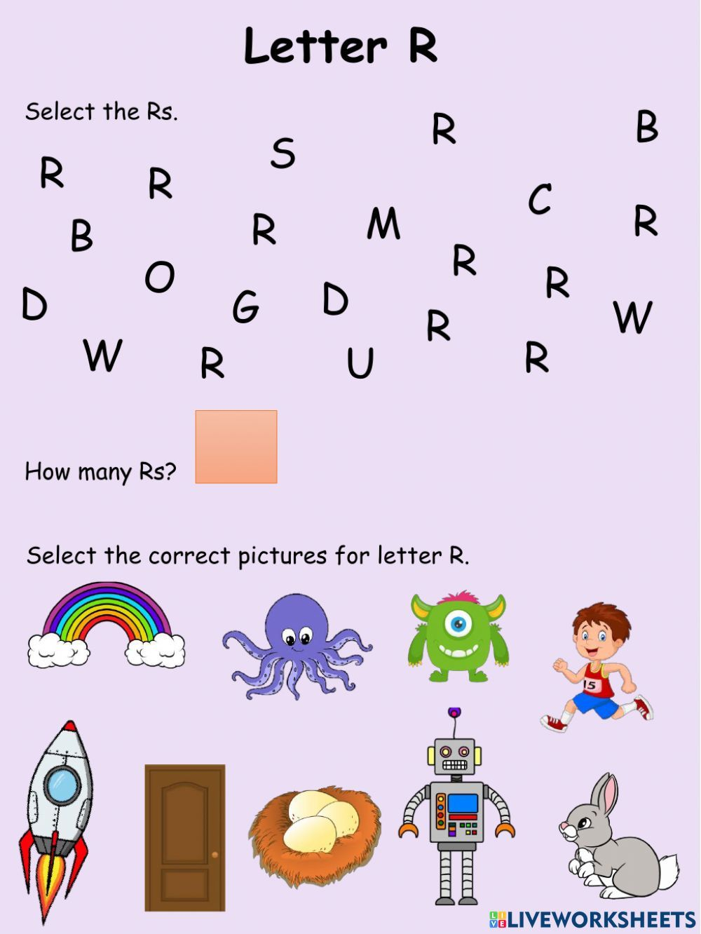 30 English Worksheets For Kindergarten R