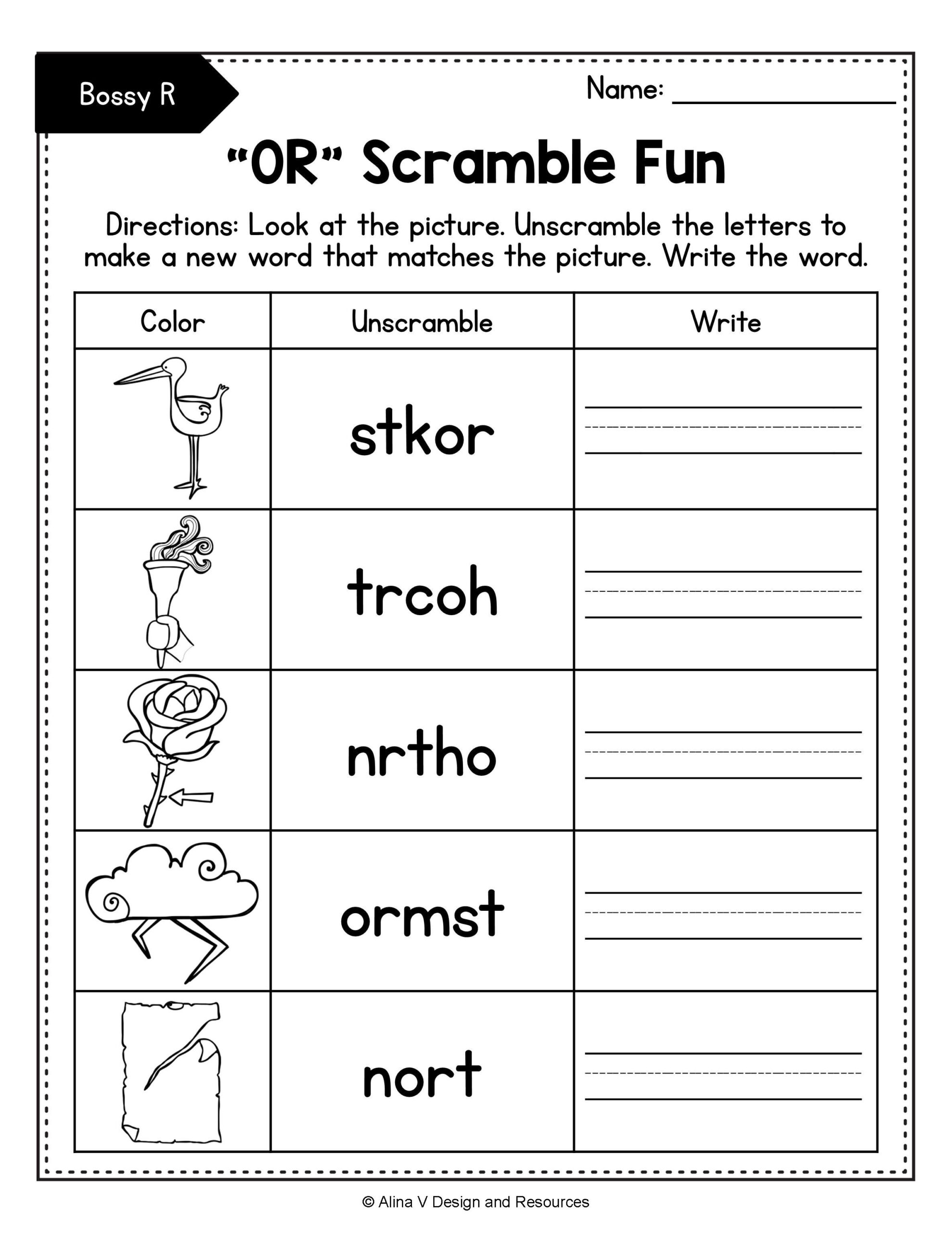 30 English Worksheets For Kindergarten R