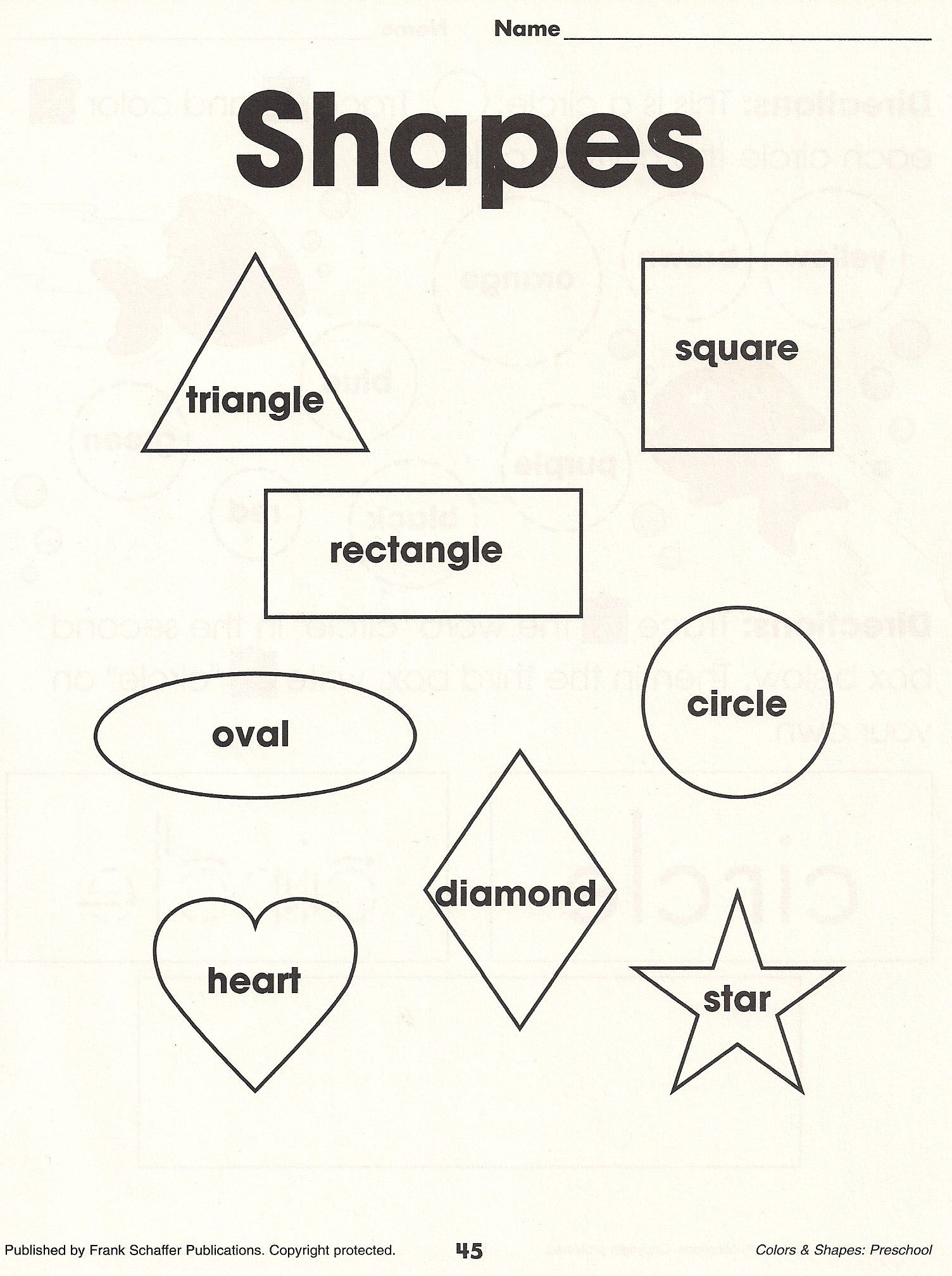 30 Evs Worksheets For Kindergarten Shapes