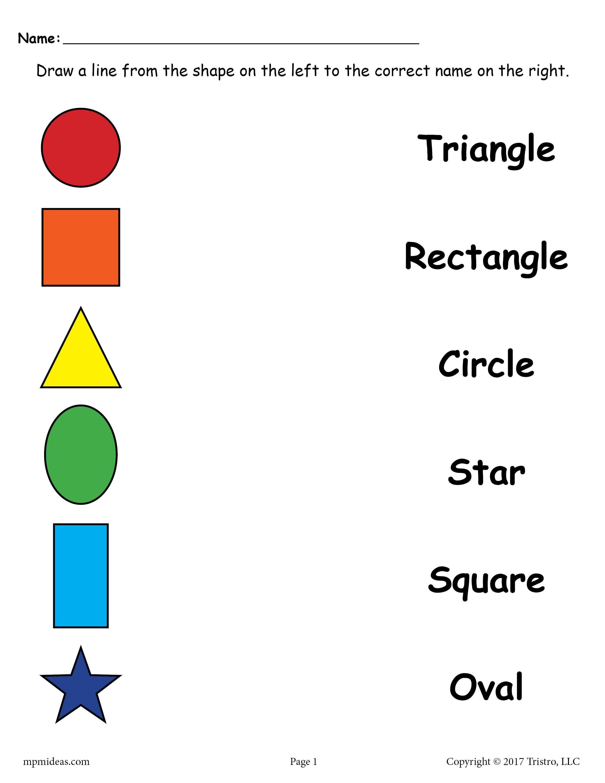 30 Evs Worksheets For Kindergarten Shapes