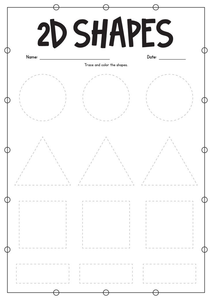 30 Evs Worksheets For Kindergarten Shapes