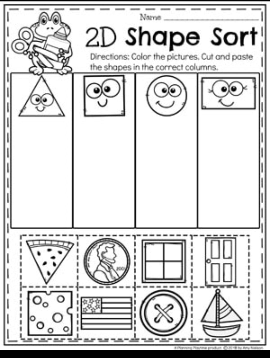 30 Evs Worksheets For Kindergarten Shapes