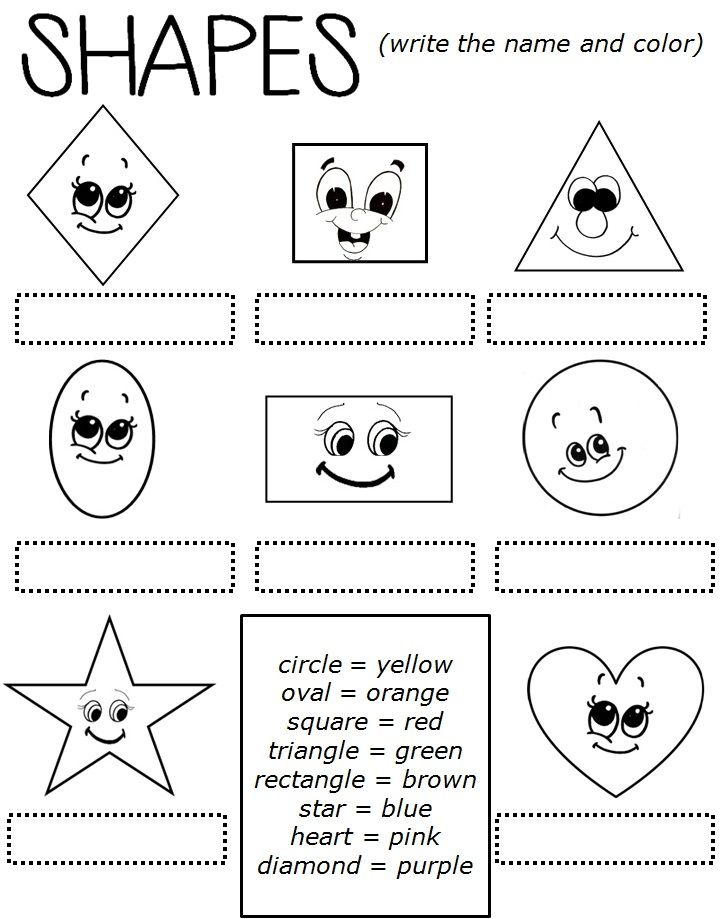 30 Evs Worksheets For Kindergarten Shapes