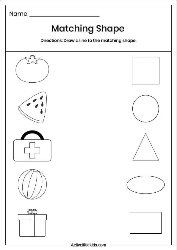 30 Evs Worksheets For Kindergarten Shapes