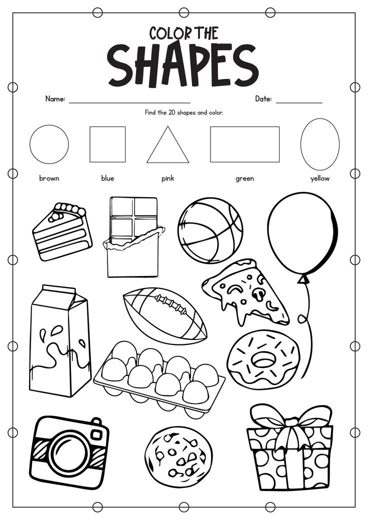 30 Evs Worksheets For Kindergarten Shapes