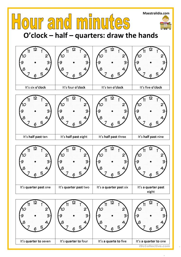 30 Grade 3 Math Worksheets Clock