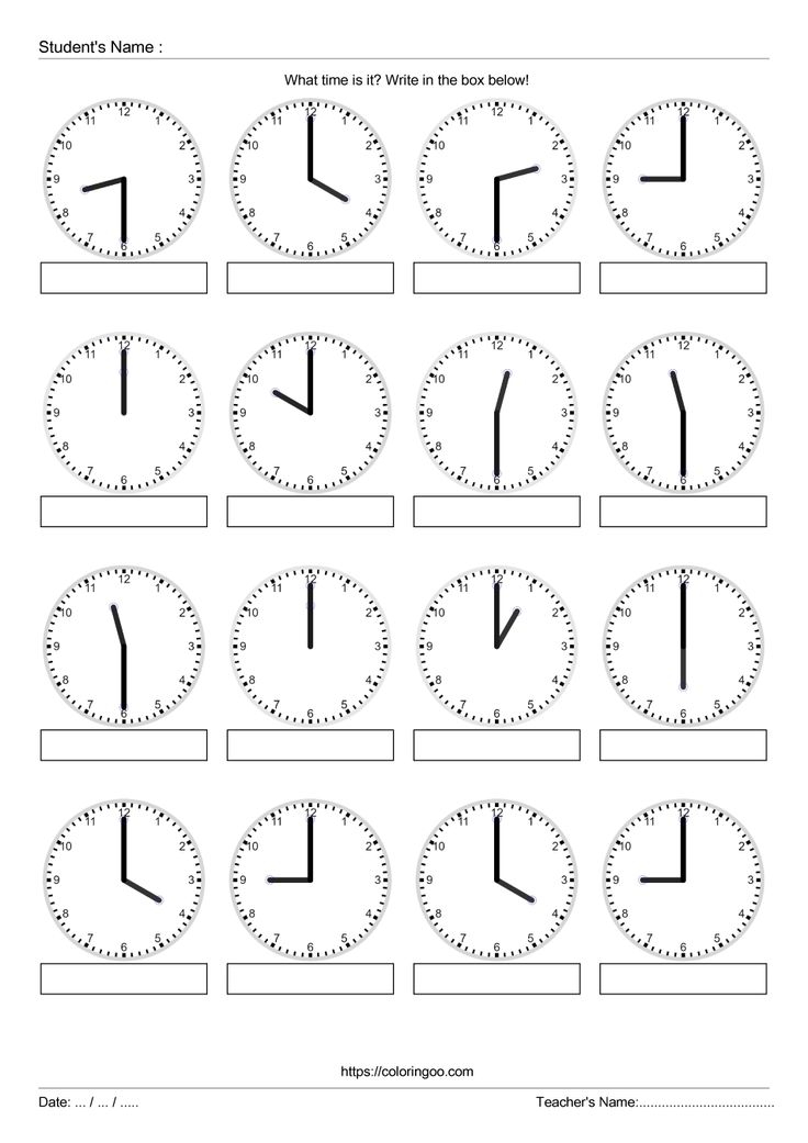 30 Grade 3 Math Worksheets Clock