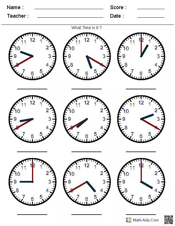 30 Grade 3 Math Worksheets Clock