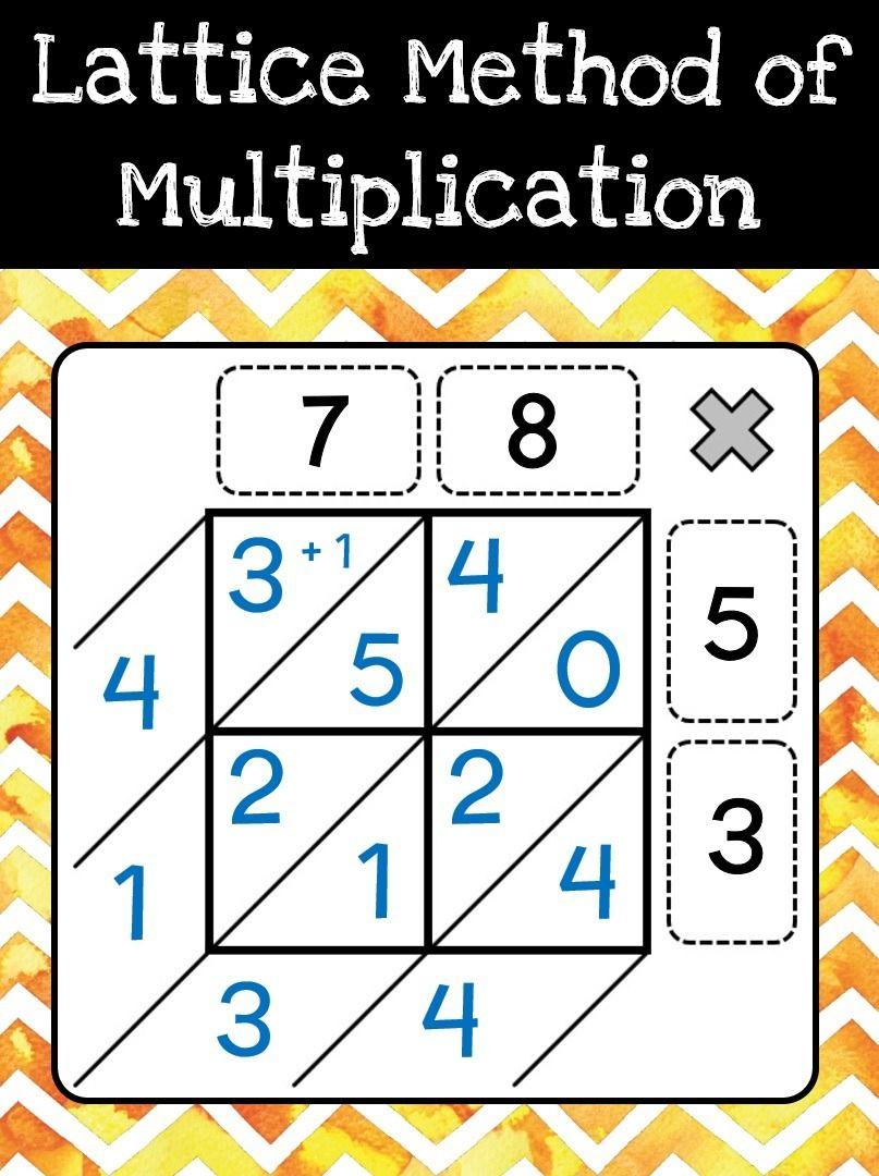 30 Lattice Method Multiplication Worksheets