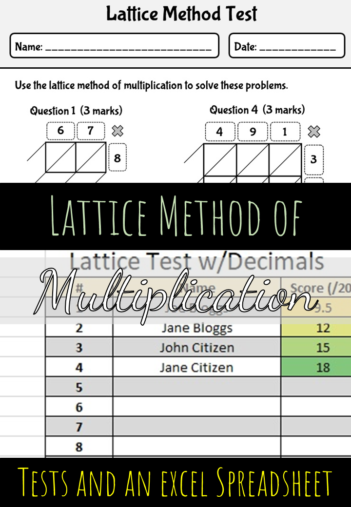 30 Lattice Method Multiplication Worksheets