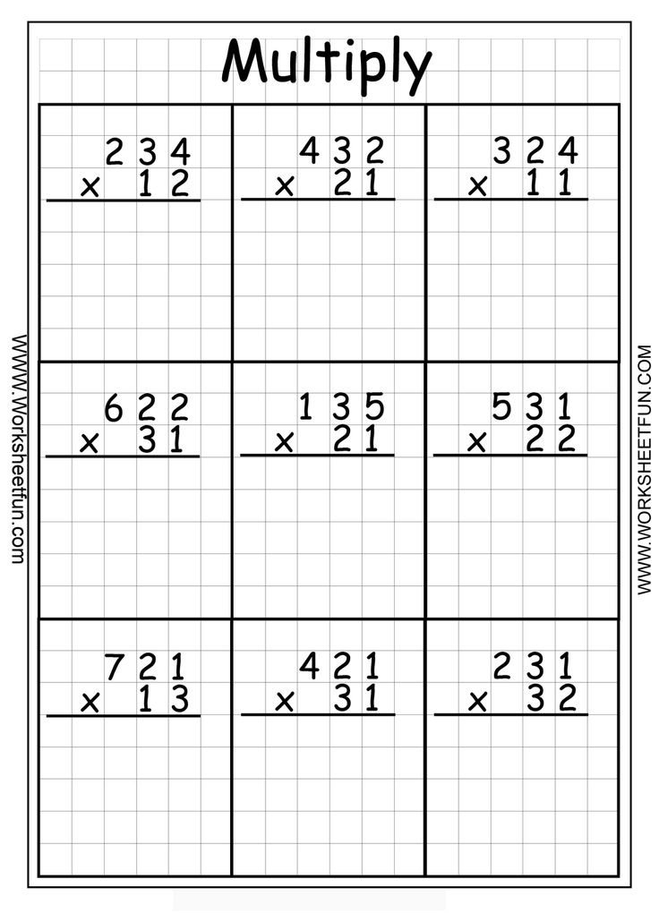 30 Lattice Method Multiplication Worksheets