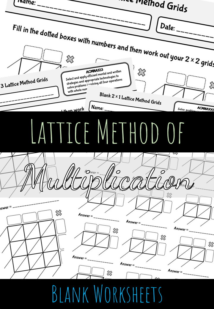 30 Lattice Method Multiplication Worksheets