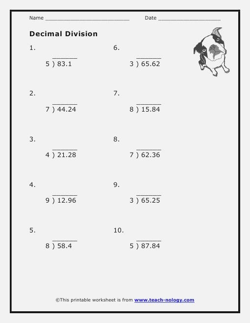 30 Long Division Worksheets 6Th Grade Multiplication