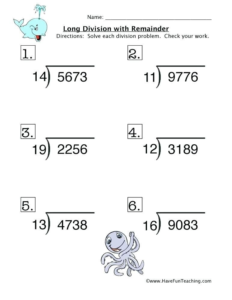 30 Long Division Worksheets 6Th Grade Multiplication